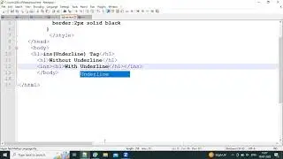 How to underline text using ins tag in HTML