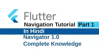 Flutter Navigation -Navigator 1 Tutorial for Beginners