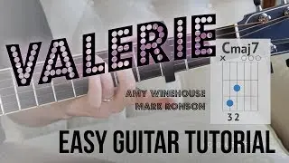 Valerie - Super Easy Guitar Tutorial | Amy Winehouse/Mark Ronson Version - Simple Chords/Strumming