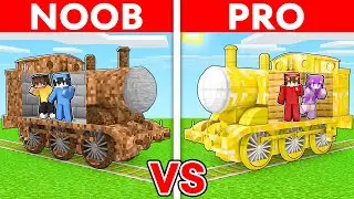 Minecraft Noob vs Pro: El TREN más Rápido de Minecraft