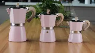 Гейзерная кофеварка Gnali&Zani VENEZIA розовая
