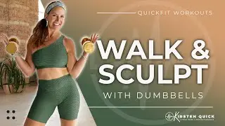 10 Minute Walk & Sculpt At Home | Light Weights | No Jumping | Toned Upper Body | #walkingworkout