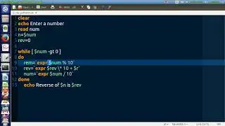 Shell Script to find Reverse of a number and display if its palindrome  or not