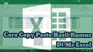 How to Copy Paste Formula Results in Ms Excel