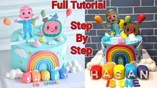 Cocomelon Rainbow Theme Cake | Cocomelon Cartoon Birthday Cake | Seller FactG