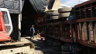 how to flip a 18 wheeler's trailer