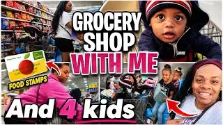 Government ShutDown Affecting My Food Stamps & Wic | SHOP WITH ME AT THE GROCERY STORE WITH 4 KIDS