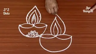 Latest Diwali Diya Rangoli 🪔Karthika Masam 3*2 Chukkala Muggu🪔Kolam🪔Festive Rangoli 🪔Jyo Rangoli 🪔