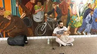 NEW YORK TAHA KARAKAŞ SUBWAY Tiyatro bölgesi BROOKLYN BAS Darbuka solo performance