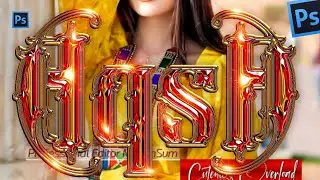 Trendy Gold Glass Font in Ps Cc / Ps Touch | Glass Font Editing by @MR.KinSum