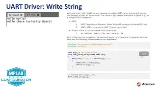 MCC Melody UART Driver: Write String