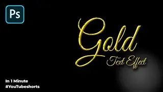 How to create GOLD TEXT effect in Adobe Photoshop 