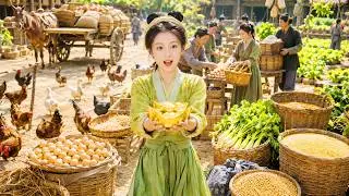 After an electric shock, she travels to the past as a poor girl! She leaves and gets rich sellingegg