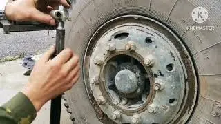 Установка телескопической тяги кулисы МАЗ.
