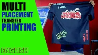 Multi Placement transfer Printing Method  | Printride | English | #screenprinting #screenprinting