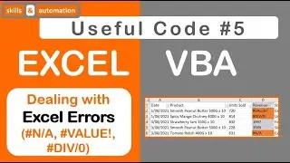 Excel VBA: Dealing with Excel Errors (N/A, VALUE!, DIV/0, NAME?, REF!, NULL!, NUM!)