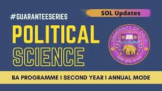 Political Science I Important Questions I BA I Second Year I SOL