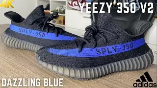Adidas Yeezy 350 V2 Dazzling Blue On Feet Review