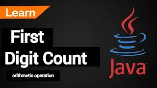 Java Basic Code - First Digit Finding by Java (English Tutorial)