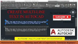 #MultiLine text#MultiLine text in AutoCAD #How to create MultiLine text #AutoCAD 2019 Hind tutorial