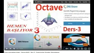 Türkçe Kaynaklara Katkı - Octave 8.4.0 - Ders 3 - Fonksiyonlar Sinyaller, Görüntüleme