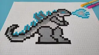 PIXEL ART - TUTO Comment dessiner Godzilla en pixel