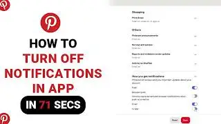 How to Turn Off Notifications In App on Pinterest [NEW]