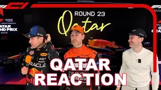 Max, Oscar and Carlos on the podium F1 Qatar GP