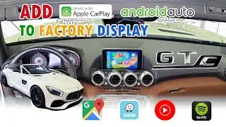 ADD APPLE CARPLAY ANDROID AUTO FACTORY SCREEN Mercedes Benz AMG GT GTC GOOGLE MAPS WAZE SPOTIFY