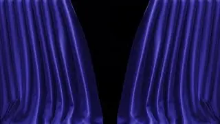 4K Animated Motion Graphic Video Stock | Blue Opening And Closing Curtain Transition in 4K
