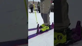 Got to test the viral full suspension ski bindings. 