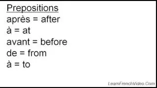 French Prepositions