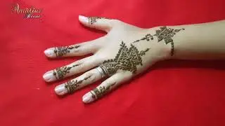 نقش حناء خفيف و انيق للبنات في العيد . henna designs