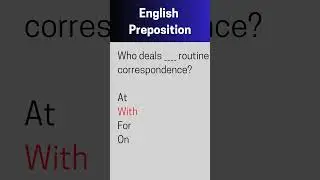 English Preposition, Test your skills.