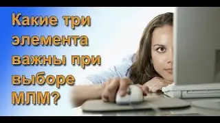 Какие три элемента важны при выборе МЛМ компании