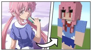 How to Build a Yuno Gasai Statue (Mirai Nikki) - Minecraft