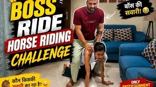BOSS ride Horse riding Challenge || Horse Riding Challenge || Knee walk