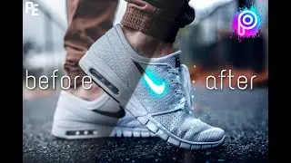 Neon effect on shoes in PicsArt/photo editor