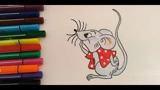 Sichqon rasmini chizish 🐭 | Oson rasm chizish