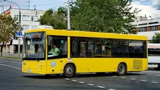 ДЗЕРЖИНСК (Беларусь) | Поездка на Автобусе; МАЗ-206.047; гос. ВА 4959-5; марш. 2. (07.06.2024 г.)