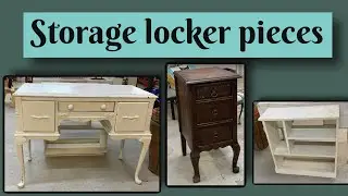 Buying vintage furniture pieces from a storage locker