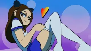 E-Girl F1nn5ter Shows Thigh [Animated]