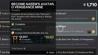 SOLO Flawless Warlords Ruin Complete | Destiny 2