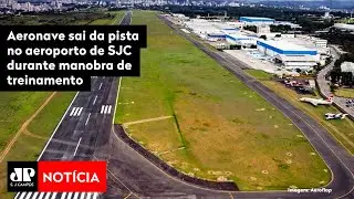 Aeronave sai da pista no aeroporto de SJC durante manobra de treinamento