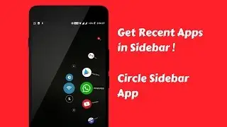 Recent Apps and Quick Setting in Sidebar!