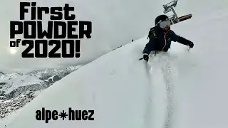 First Powder of Winter 2020! In Alpe d'Huez with ESF Instructor Cookie and the dogs!