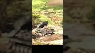 Russian RKhBZ TOS-1A thermobaric MLRS firing on Ukrainian positions