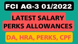 fci ag 3 In Hand Salary: August Update #fci ag 3 #salary slip #fciag3 salary and allowances