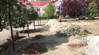 Установка столбов для забора