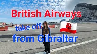 British Airways take off from Gibraltar 🇬🇮  Airport #GIB 🇬🇧